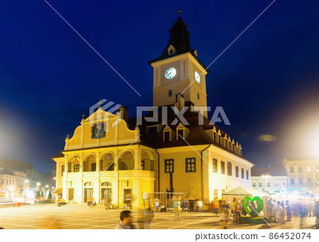 Brasov Town Hall at night 86452074