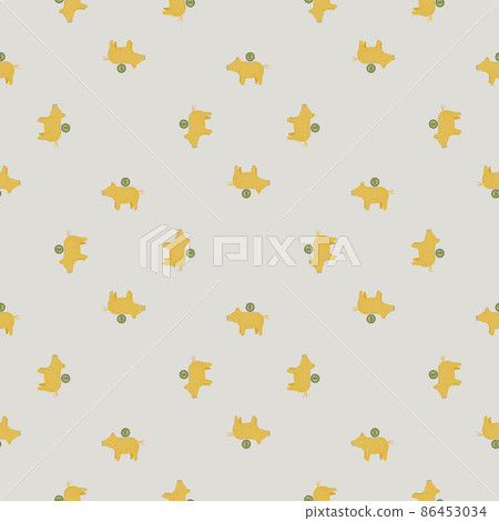 Piggy bank seamless pattern. Funny financial toy background. Piggy bank seamless pattern. Funny financial toy background. 86453034