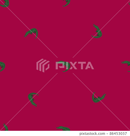 Cute crocodiles seamless pattern.Funny animals background. Cute crocodiles seamless pattern.Funny animals background. 86453037