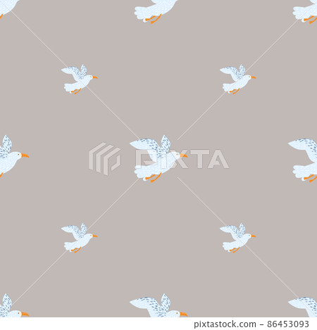 Seagulls seamless pattern. Background of sea birds. Seagulls seamless pattern. Background of sea birds. 86453093