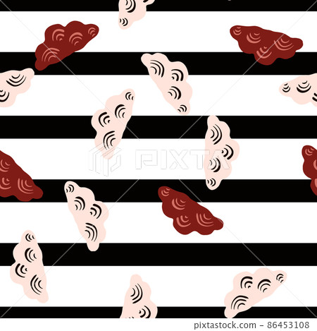 Cute clouds seamless pattern. Stylized children ornament. Cute clouds seamless pattern. Stylized children ornament. 86453108