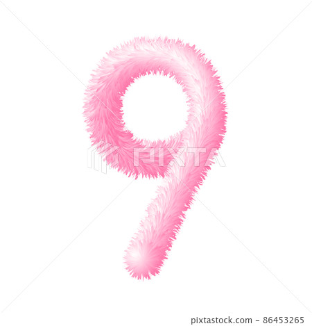 矢量軟蓬鬆數字 86453265