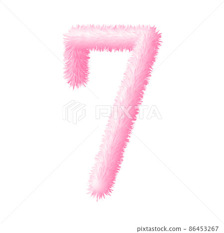 矢量軟蓬鬆數字 86453267