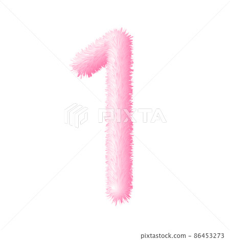 矢量軟蓬鬆數字 86453273