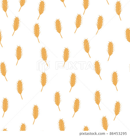 Wheat seamless pattern. Cereal crop sketch. Wheat seamless pattern. Cereal crop sketch. 86453295