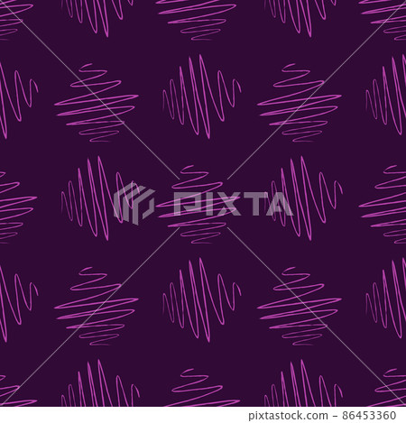 Soundwave seamless pattern. Curve waves background. Soundwave seamless pattern. Curve waves background. 86453360