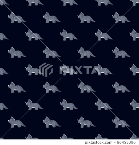 Triceratops seamless pattern. Children dino background. Triceratops seamless pattern. Children dino background. 86453396