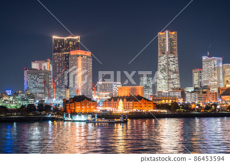 《神奈川》橫濱港未來夜景、約會地點、夜景 《神奈川》橫濱港未來夜景、約會地點、夜景 86453594