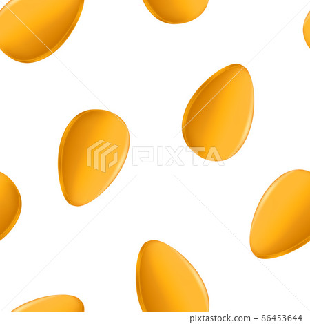 Seamless pattern of orange pill for erection. Vector illustration template 86453644