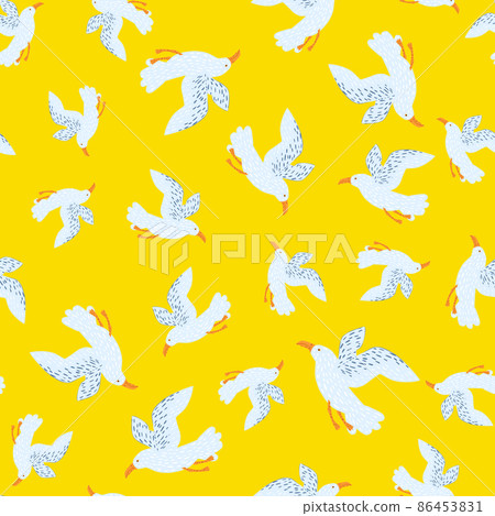 Seagulls seamless pattern. Background of sea birds. Seagulls seamless pattern. Background of sea birds. 86453831