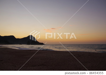 丹後半島日落天空日本海的日落 86454355