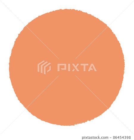 An orange circle that looks like a crayon An orange circle that looks like a crayon 86454398