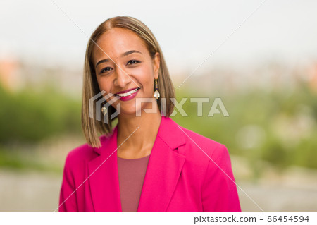 south African businesswoman CEO Headshot in blurry background. Millennial woman entrepreneur 86454594