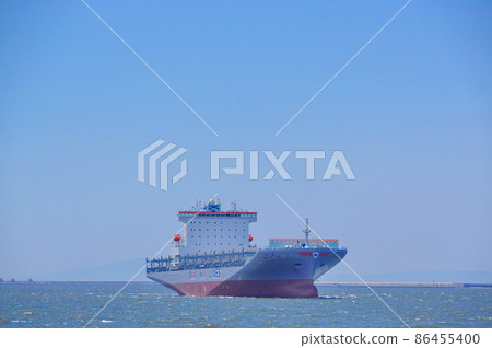Sea trial operation of a new container ship Sea trial operation of a new container ship 86455400