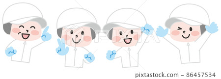 Workers in lab coats 86457534