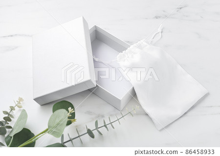 White box and fabric bag, product package mockup  86458933