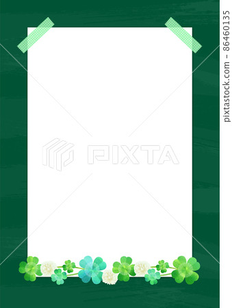 Background material blackboard clover spring frame Background material blackboard clover spring frame 86460135