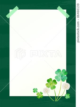 Background material blackboard clover spring frame Background material blackboard clover spring frame 86460139