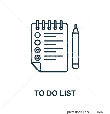 To Do List icon. Line element from project development collection. Linear To Do List icon sign for web design, infographics and more. 86460288