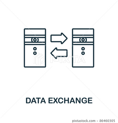 Data Exchange icon. Line element from project development collection. Linear Data Exchange icon sign for web design, infographics and more. Data Exchange icon. Line element from project development collection. Linear Data Exchange icon sign for web design, infographics and more. 86460305