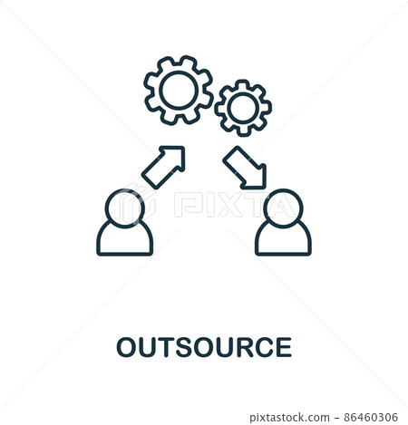 Outsource icon. Line element from project development collection. Linear Outsource icon sign for web design, infographics and more. Outsource icon. Line element from project development collection. Linear Outsource icon sign for web design, infographics and more. 86460306