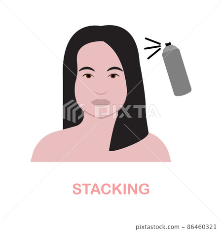 Stacking flat icon. Colored element sign from beauty salon collection. Flat Stacking icon sign for web design, infographics and more. Stacking flat icon. Colored element sign from beauty salon collection. Flat Stacking icon sign for web design, infographics and more. 86460321