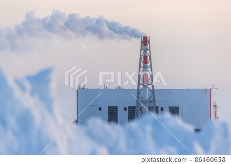 Winter industrial landscape Winter industrial landscape 86460658
