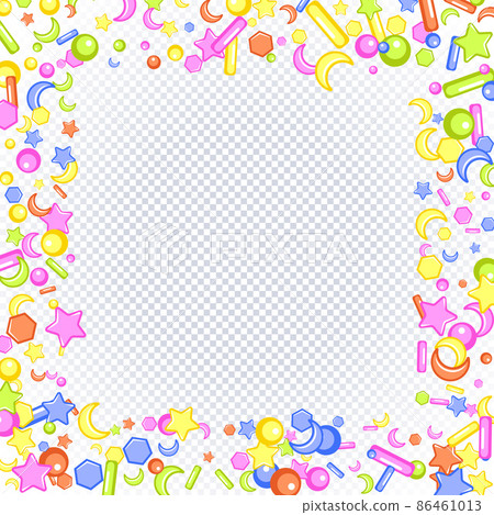 Sprinkles grainy frame on a transparent background Sprinkles grainy frame on a transparent background 86461013