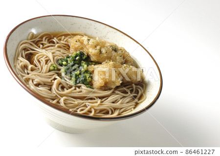 Nori salt toriten soba taken on a white background Nori salt toriten soba taken on a white background 86461227