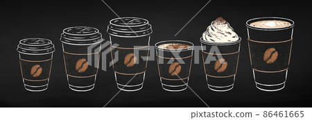 Disposable takeaway paper coffee cups Disposable takeaway paper coffee cups 86461665