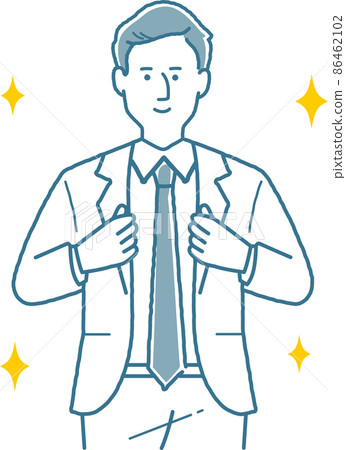A businessman changing into a suit A businessman changing into a suit 86462102