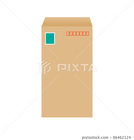 郵政信封的矢量插圖（帶郵票） 86462124