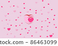 heart on pink abstract background 86463099