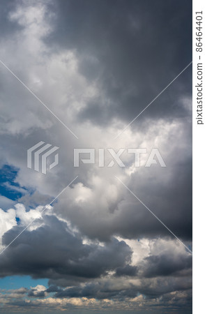 Fantastic soft thunderclouds, sky panorama 86464401