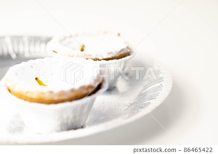 Egg custard tart, shortcrust pastry tart filled with egg custard Egg custard tart, shortcrust pastry tart filled with egg custard 86465422