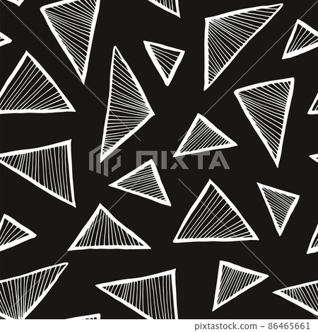 Triangle seamless vector pattern, simple doodle background Triangle seamless vector pattern, simple doodle background 86465661