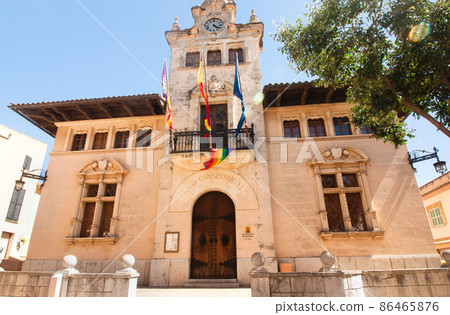 The town hall of Alcudia is located in the old town. Alcudia, Majorca, Spain 28.06.2017. 86465876