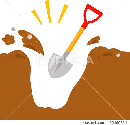 用鏟子在地上挖了一個洞 86466514