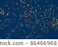 Festive background with small multicolored holographic sparkles on dark blue background. Christmas, New Year or birthday party background for your project 86466968