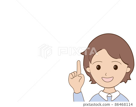 一個整潔的女人給出單點建議的插圖 一個整潔的女人給出單點建議的插圖 86468114