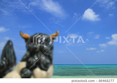 Summer Okinawa blue sea image 86468277