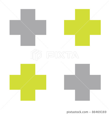 Cross pattern pattern leaf green - Stock Illustration [86469169] - PIXTA