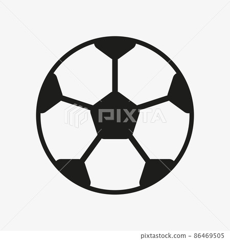 Simple vector icon of a soccer ball Simple vector icon of a soccer ball 86469505