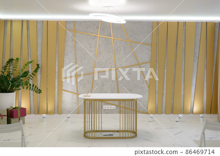 premises for solemn ceremonies. white and gold colors premises for solemn ceremonies. white and gold colors 86469714