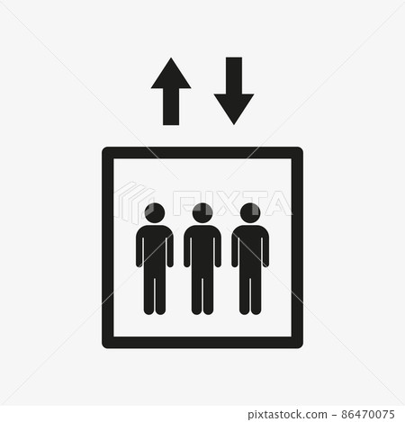 Elevator icon. Lift sign on white background 86470075