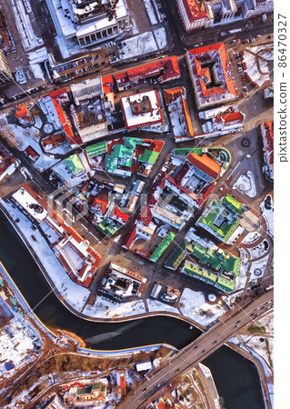 Minsk city center aerial cityscape Minsk city center aerial cityscape 86470327