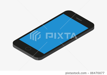 Vector icon of isometric phone. Black smartphone Vector icon of isometric phone. Black smartphone 86470877