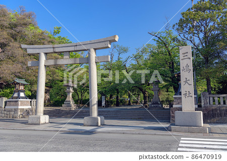 靜岡三島大社大門前的風景 86470919