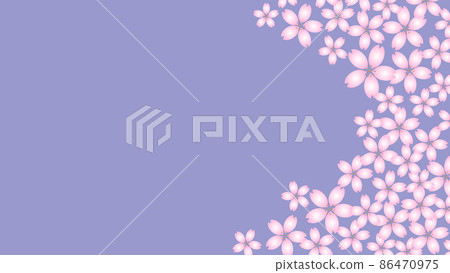 日式櫻花插畫複製空間 86470975