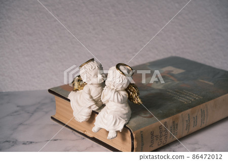 Two angels on the book Two angels on the book 86472012